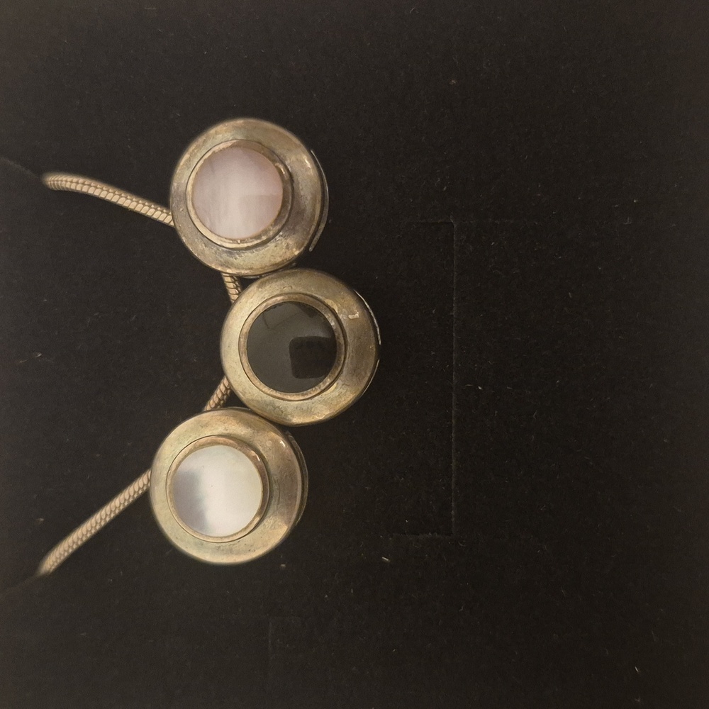 Elegant Sterling Silver (.925) and Black Necklace with